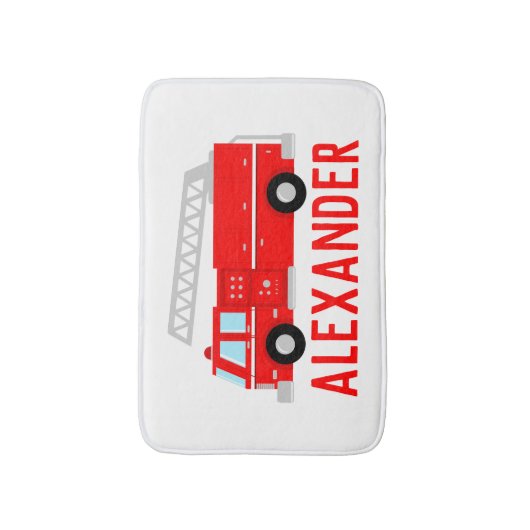 Naam brandende vrachtwagen badmat (Voorkant Verticaal)
