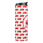 Naam brandende vrachtwagen thermosbeker (Gedraaid links)