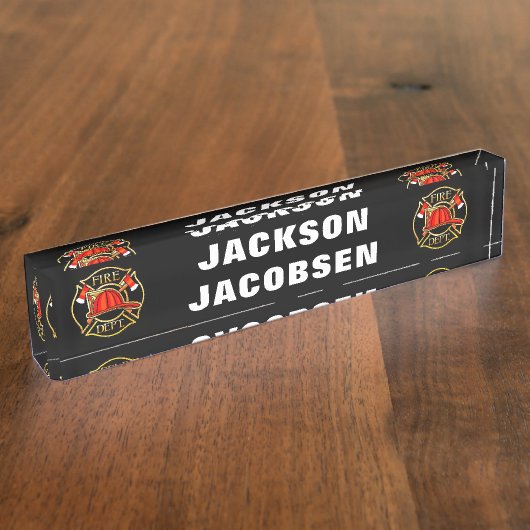 Naam brandweerman naambordje (Zijkant)