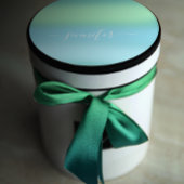 Naam Bridal OMBRE. Blauw groen Ronde Sticker