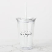 Naam bridesmaid minimalist acryl drinkbeker (Voorkant)