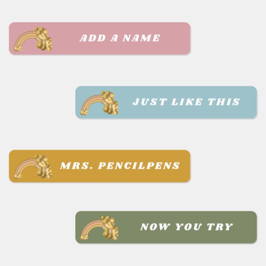 Naam Bright Boho Rainbow Labels (Groep)