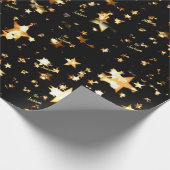 Naam, Bright Stars Nieuwjaar 30-in door 6ft Holida Cadeaupapier (Hoek)