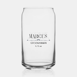 Naam bruidsjonker Huwelijksdatum Blikvorm Glas