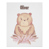 naam bruin Beer Perfect Poster (Voorkant)