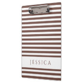 Naam bruin en wit strips klembord (Links)