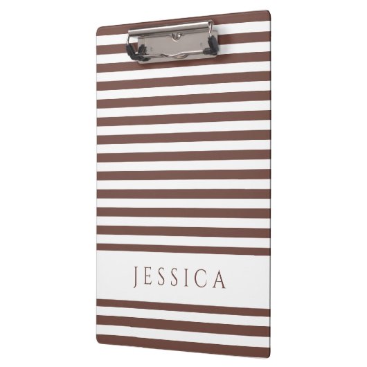 Naam bruin en wit strips klembord (Links)