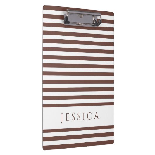 Naam bruin en wit strips klembord (Rechts)