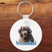 Naam Bruine Newfoundland Sleutelhanger (Voorkant)