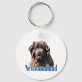 Naam Bruine Newfoundland Sleutelhanger (Achterkant)