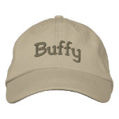 Naam Buffy Borduurd Baseball Pet / Pet (Voorkant)