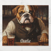 Naam Bulldog Bartender Bier Etiket (Enkel label)