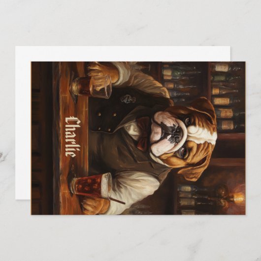 Naam Bulldog Bartender Kaart (Voorkant / Achterkant)