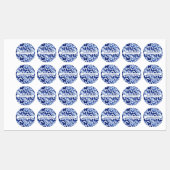 Naam Butterfly Blue Pattern Labels (Vel)