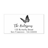 Naam butterfly-retouradres  zelfinktende stempel (Design)