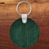 Naam Cabin Rustic Green Wood Sleutelhanger (Achterkant)