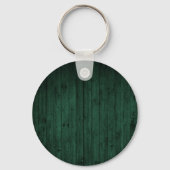 Naam Cabin Rustic Green Wood Sleutelhanger (Achterkant)