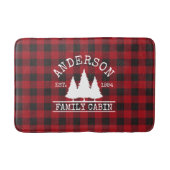 Naam Cabine Familie Rood Buffalo Pset Badmat (Voorkant)