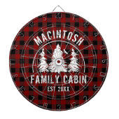 Naam Cabine Familie Rood Buffalo Pset Dartbord (Voorkant)