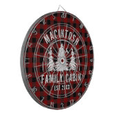 Naam Cabine Familie Rood Buffalo Pset Dartbord (Voorkant Links)