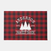 Naam Cabine Familie Rood Buffalo Pset Deurmat (Voorkant)