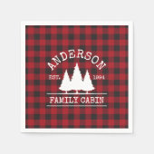 Naam Cabine Familie Rood Buffalo Pset Servet (Voorkant)
