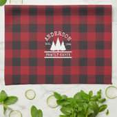 Naam Cabine Familie Rood Buffalo Pset Theedoek (Gevouwen)