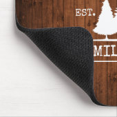 Naam cabine Familie Rustisch Hout Afdrukken Muismat (Hoek)