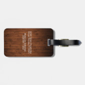 Naam cabine Familie Rustisch Hout Afdrukken op maa Bagagelabel (Achterkant horizontaal)
