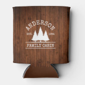 Naam cabine Familie Rustisch Houtbos Blikjeskoeler (Voorkant)