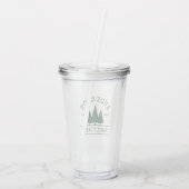 Naam Cabine Familienaam Forest Green Acryl Drinkbeker (Achterkant)