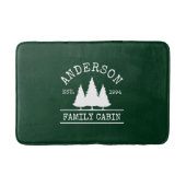 Naam Cabine Familienaam Forest Green Badmat (Voorkant)