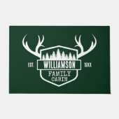 Naam Cabine Familienaam Forest Green Deurmat (Voorkant)