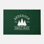 Naam Cabine Familienaam Forest Green Deurmat (Voorkant)