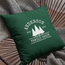 Naam Cabine Familienaam Forest Green Kussen