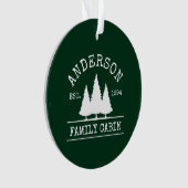 Naam Cabine Familienaam Forest Green Ornament (voorkant)