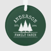 Naam Cabine Familienaam Forest Green Ornament (achterkant)