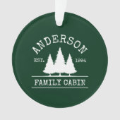 Naam Cabine Familienaam Forest Green Ornament (voorkant)