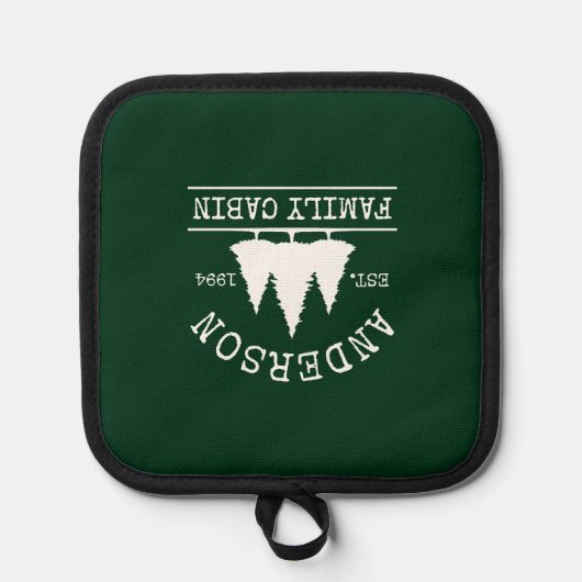 Naam Cabine Familienaam Forest Green Pannenlap (Voorkant)