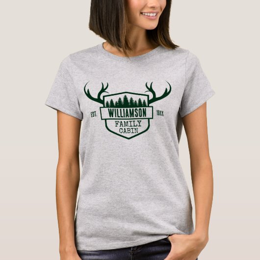 Naam Cabine Familienaam Forest Green T-shirt (Voorkant)