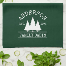 Naam Cabine Familienaam Forest Green Theedoek