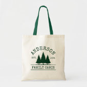Naam Cabine Familienaam Forest Green Tote Bag (Voorkant)