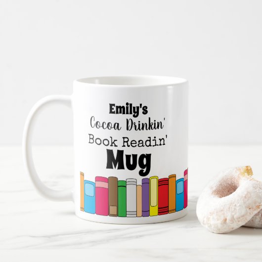 Naam Cacao Drink, Boeklezing Koffiemok (Met donut)