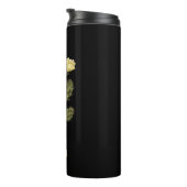 Naam Cactus Flower  Black Thermal Tumbler Thermosbeker (Geroteerd rechts)