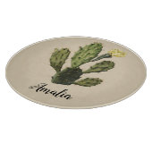 Naam Cactus Flower  Glass Cutting Board Snijplank (Hoek)