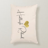 Naam Calligrafie Monogram Hart Accent Kussen (Voorkant(Verticaal))