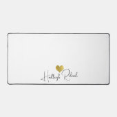 Naam Calligrafie Monogram Hart Bureaumat (Voorkant)