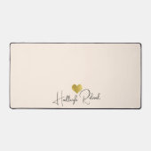 Naam Calligrafie Monogram Hart Bureaumat (Voorkant)