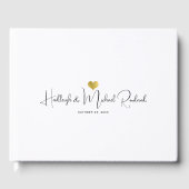 Naam Calligrafie Monogram Hart Gastenboek (Voorkant)