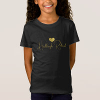 Naam Calligrafie Monogram Hart Goud Zwart